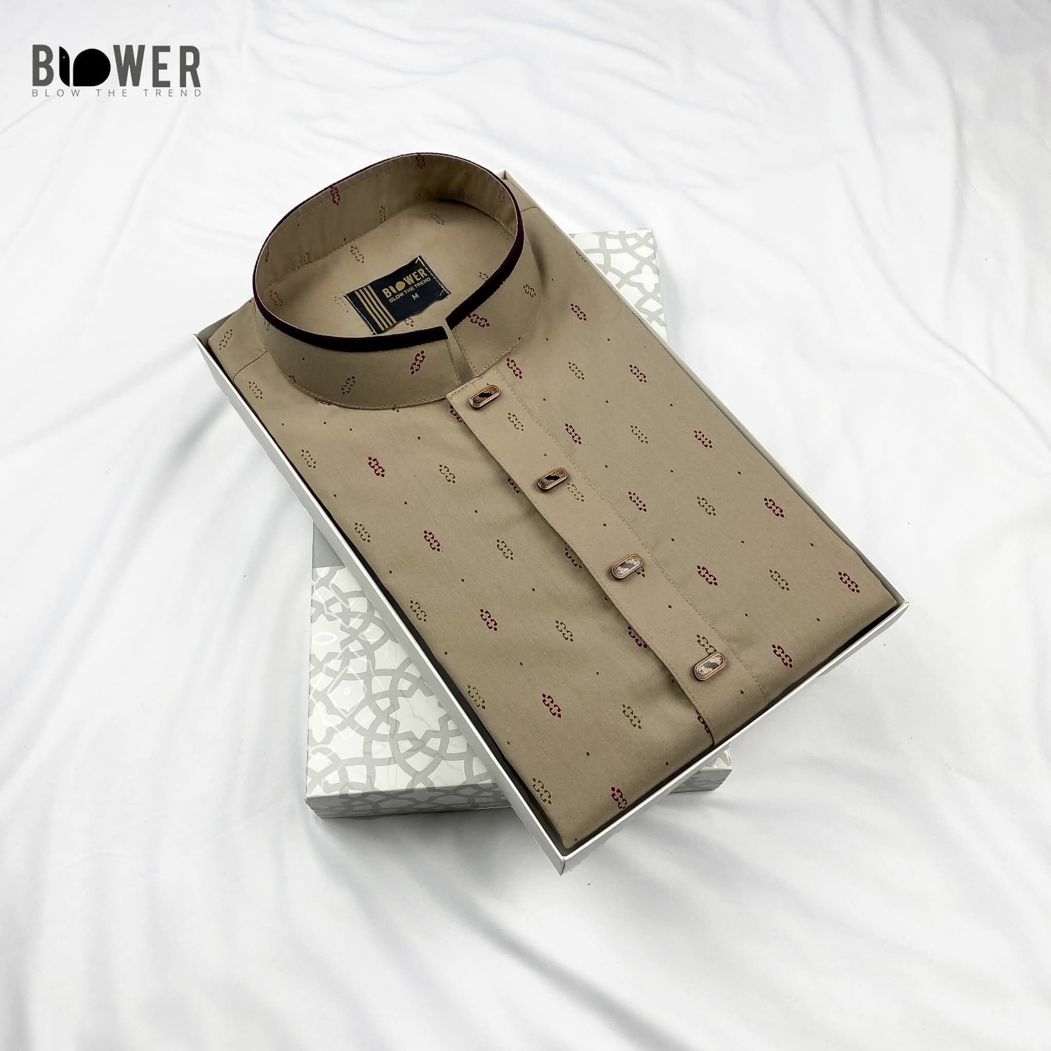 Peanut Butter Printed Panjabi