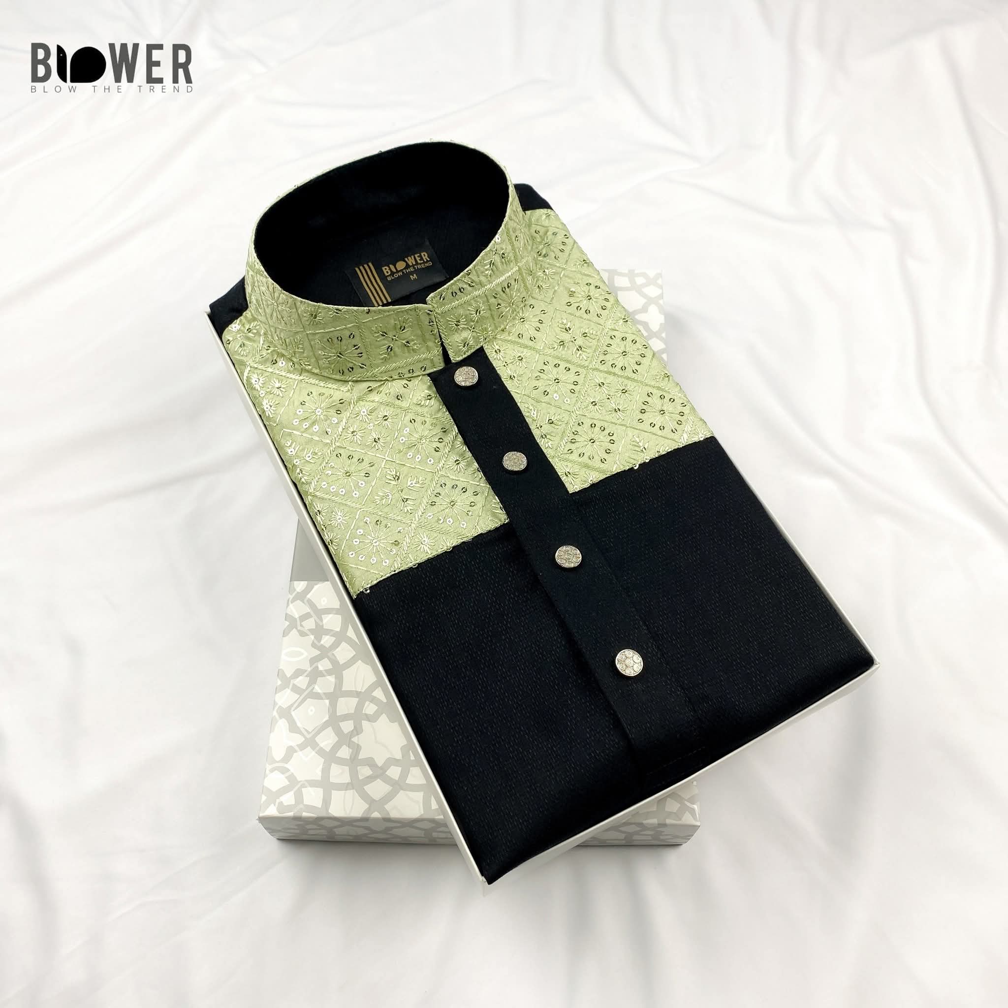 Black sequence Premium Panjabi