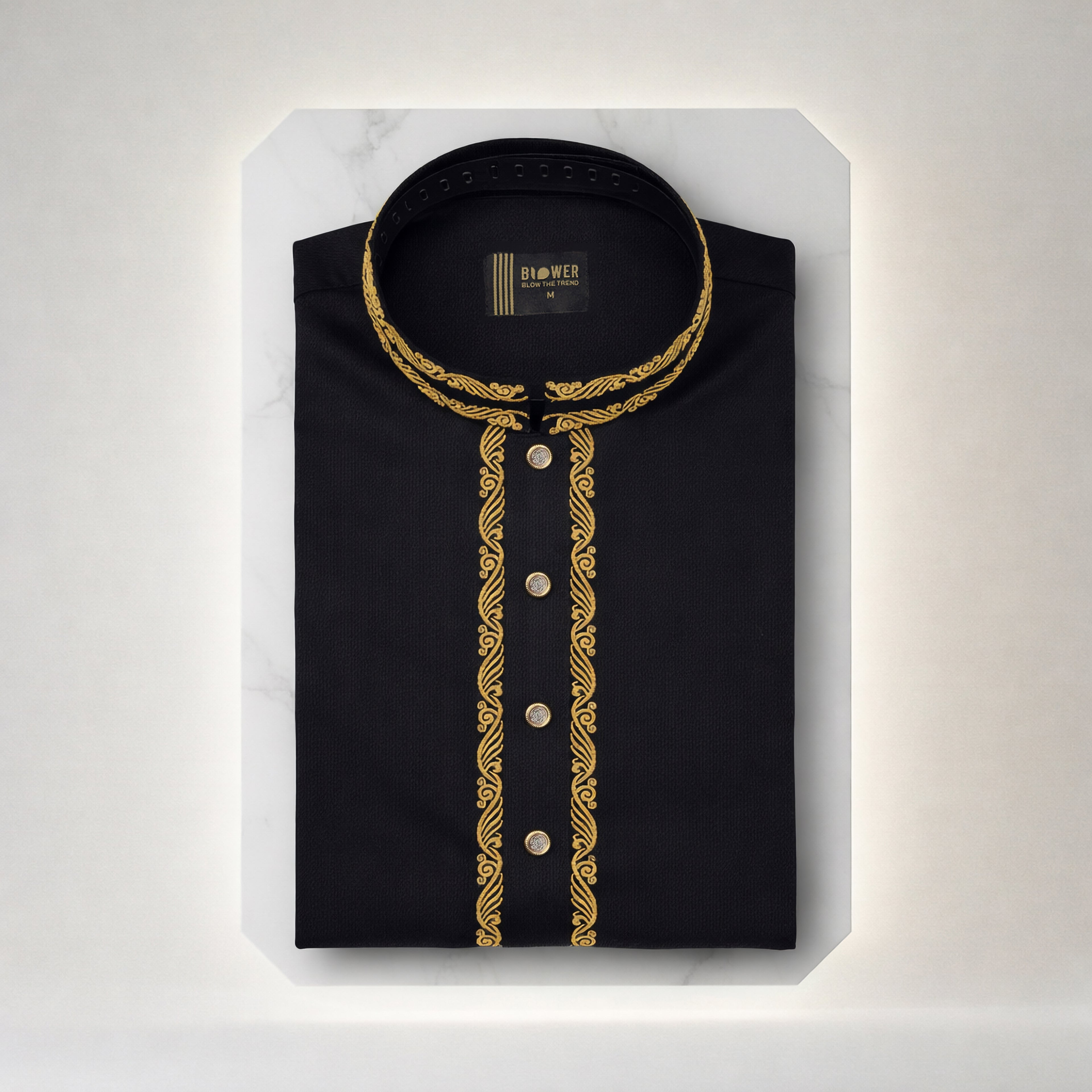 Royal Deep Black Panjabi