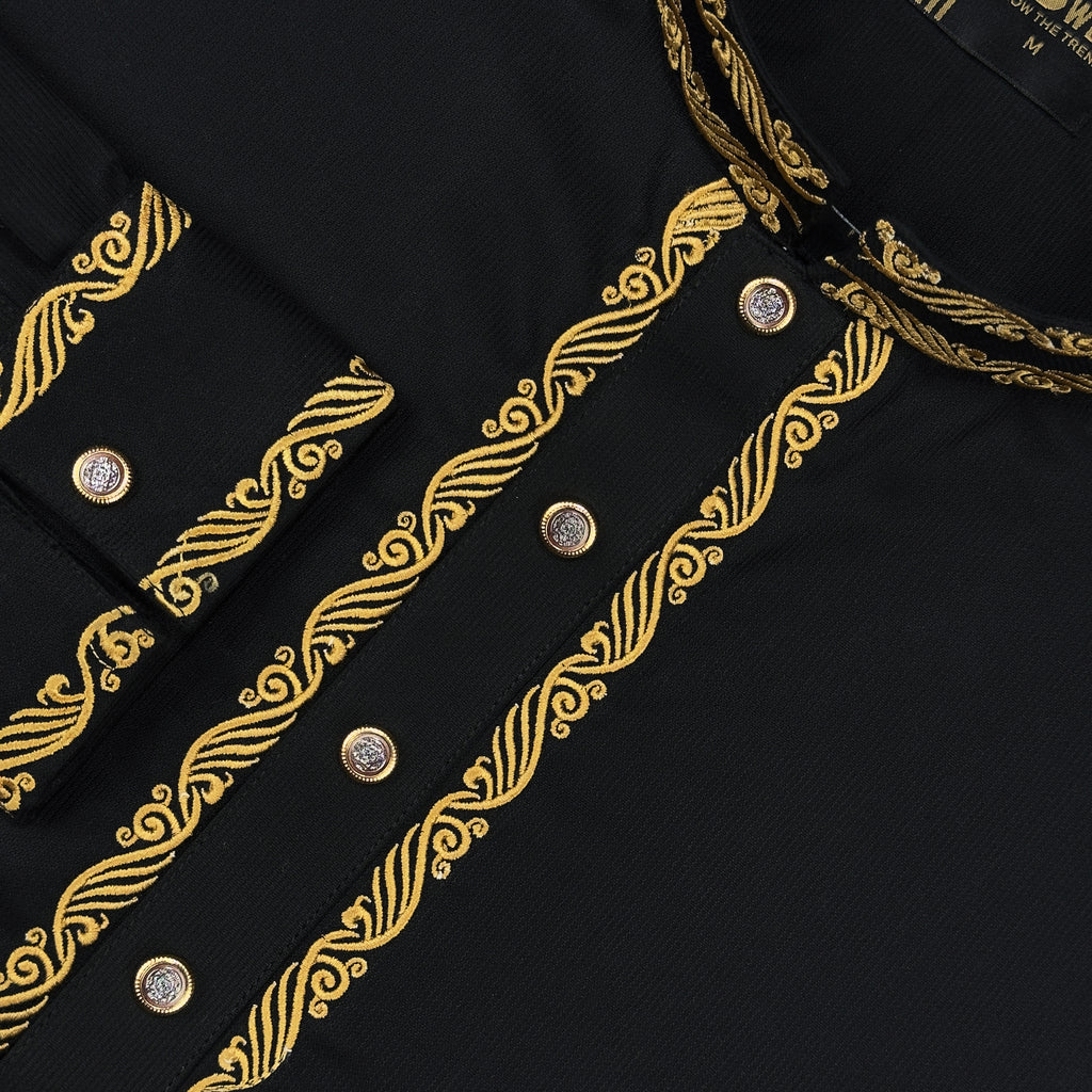 Royal Deep Black Panjabi