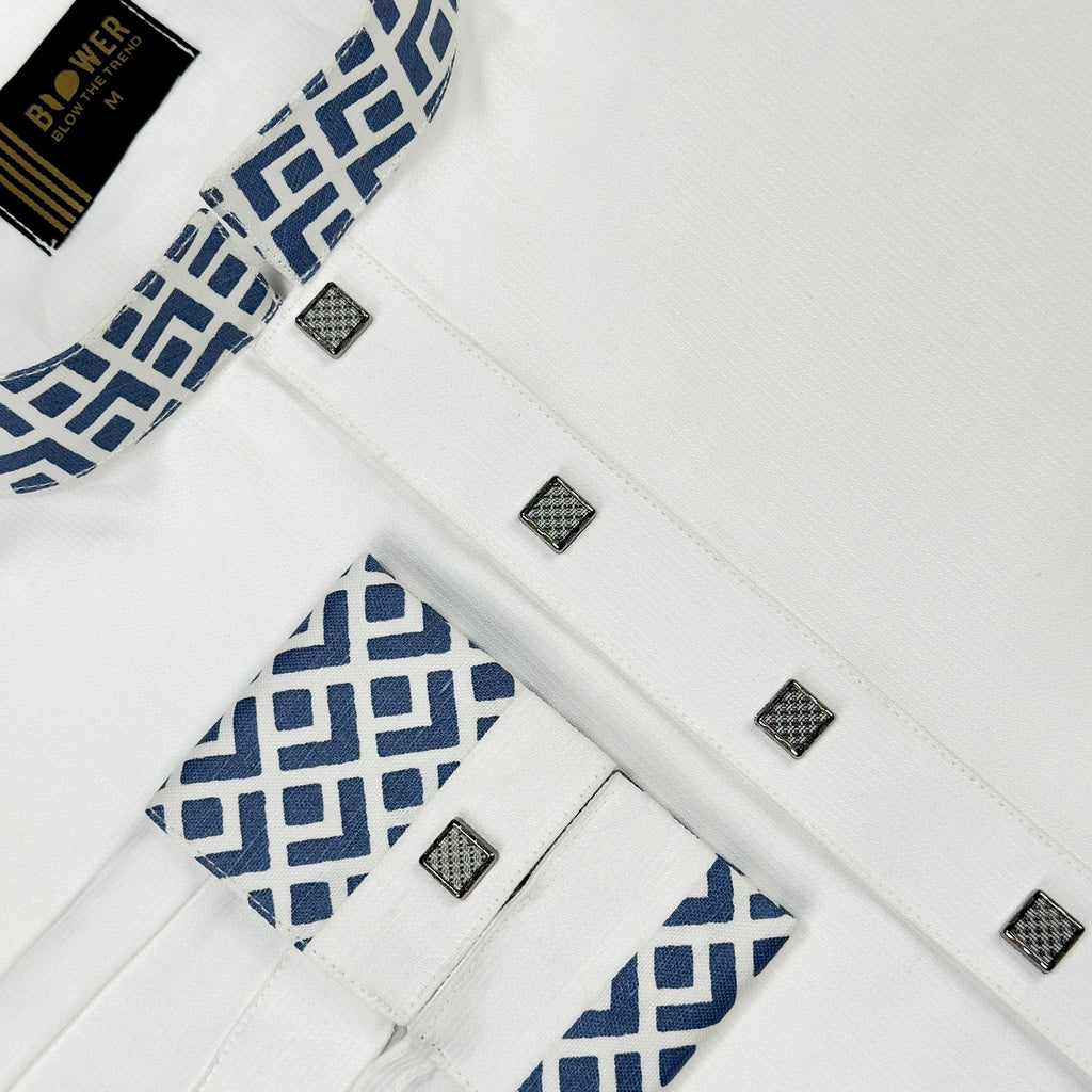Royal White Contrast Panjabi
